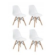 Štyri stoličky v škandinávskom štýle s bielymi bukovými nohami do jedálne obývačky