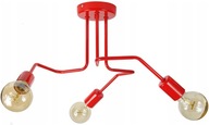 PÔDROVNÉ STROPNÉ ZÁVESNÉ LAMPA, LUSTER PRE MLÁDEŽ PRE DETI, ČERVENÁ, 3 LED PÔDROVNÉ STROPNÉ ZÁVESNÉ LAMPA, LUSTER PRE MLÁDEŽ PRE DETI, ČERVENÁ, 3 LED