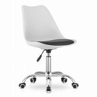 Otočná stolička ALBA - biela a čierna