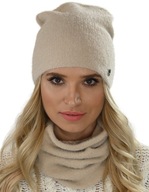 WARM Set: Čiapka a šál ALPAKA touch BEIGE AL1