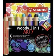 Stabilo Woody Arty ceruzky 3v1 + strúhadlo) 6 col