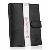 BETLEWSKI Pánska kožená peňaženka s veľkými RFID kartami