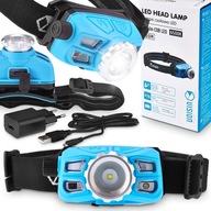 HLAVNÁ LAMPA DIELENSKÁ LED 350 LM NABÍJACÍ SENZOR ZOOMU HLAVNÁ LAMPA DIELENSKÁ LED 350 LM NABÍJACÍ SENZOR ZOOMU