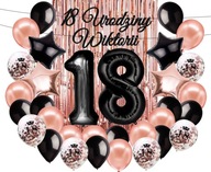 OSEMNÁSŤ NARODENINY 18 SET BALÓNOV OZDOBY OSEMNÁSŤ NARODENINY 18 SET BALÓNOV OZDOBY