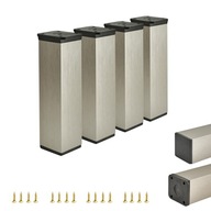 4x NÁBYTKOVÁ NOHA NASTAVITEĽNÁ NOŽKA 15 CM INOX 4x NÁBYTKOVÁ NOHA NASTAVITEĽNÁ NOŽKA 15 CM INOX