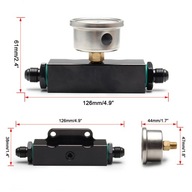 Hliníkový inline filter AN6 s 1/8 NPT meradlom s Hliníkový inline filter AN6 s 1/8 NPT meradlom s