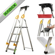 HLINÍKOVÝ REBRÍK, 4 STUPŇOVÝ, PEVNÝ, ZÁBRADLIA, 150 kg HLINÍKOVÝ REBRÍK, 4 STUPŇOVÝ, PEVNÝ, ZÁBRADLIA, 150 kg