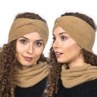 Dámska čelenka do ucha ALPACA Camel Čelenka Teplá krásna Dámska čelenka do ucha ALPACA Camel Čelenka Teplá krásna