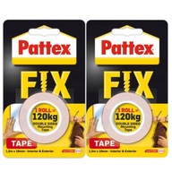 Pattex Fix Obojstranná páska 1,5mx19mm 120kg x2 Pattex Fix Obojstranná páska 1,5mx19mm 120kg x2