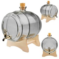 GLASS BARREL 5L JASOVÝ BAREL súdok s kohútikom Vianočný darček GLASS BARREL 5L JASOVÝ BAREL súdok s kohútikom Vianočný darček