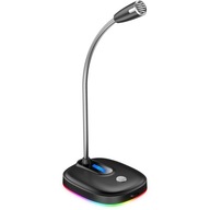 USB RGB LED stolný mikrofón na notebook