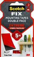 3M Scotch-Fix PT1100-ST8-P Obojstranné montážne pásiky 25mmx75mm 8 pásikov 3M Scotch-Fix PT1100-ST8-P Obojstranné montážne pásiky 25mmx75mm 8 pásikov