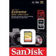 SANDISK 128 GB SD SDXC Class 10 EXTREME 150 MB s UHS 3