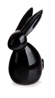 Čierna keramická figúrka Králik s ušami 8x6x14cm