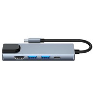 HUB ADAPTÉR USB-A TYP-C HDMI ETHERNET LAN RJ-45