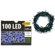 LED osvetlenie vianočného stromčeka 4,95 m modré, 100 svetiel, zelený kábel BULINEX