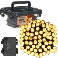120LED OSVETLENÍ VIANOČNÉHO STROMČEKA, VONKAJŠIE, INTERIÉROVÉ, TEPLÉ BIELE, NA BATERIE 120LED OSVETLENÍ VIANOČNÉHO STROMČEKA, VONKAJŠIE, INTERIÉROVÉ, TEPLÉ BIELE, NA BATERIE
