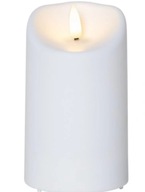 Led sviečka Pohyblivý plameň 15cm batérie R14 biela