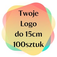 Nažehľovacia termonálepka s logom do 15 cm 100 kusov Nažehľovacia termonálepka s logom do 15 cm 100 kusov