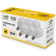 6x E14 LED žiarovka 660lm 6W CCD NEUTRAL guľa 6x E14 LED žiarovka 660lm 6W CCD NEUTRAL guľa