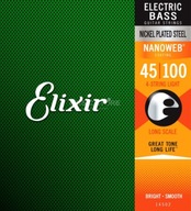 ELIXIR 14052 LIGHT 45-100 NW basgitarové struny ELIXIR 14052 LIGHT 45-100 NW basgitarové struny
