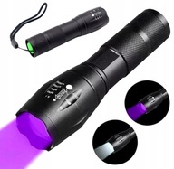 Taktická testovacia baterka LED zoom UV dióda Jantárová Taktická testovacia baterka LED zoom UV dióda Jantárová