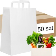 CATERING PAPIEROVÁ TAŠKA BIELA 260/140/320mm 26/14/32cm ECO KRAFT 50KS CATERING PAPIEROVÁ TAŠKA BIELA 260/140/320mm 26/14/32cm ECO KRAFT 50KS