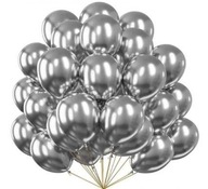 VEĽKÉ STRIEBORNÉ KOVOVÉ BALÓNY 50 KS SVADOBNÝ CHROM VEĽKÉ STRIEBORNÉ KOVOVÉ BALÓNY 50 KS SVADOBNÝ CHROM