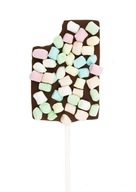 Ručne sypané čokoládové lízanky s marshmallows