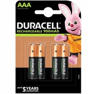 Duracell Nabíjateľné AAA 900 mAh Ni-MH 4 ks LR3 dobíjacie batérie NABÍJACIE Duracell Nabíjateľné AAA 900 mAh Ni-MH 4 ks LR3 dobíjacie batérie NABÍJACIE