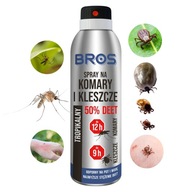 BROS Sprej proti komárom a kliešťom 50% TROPICAL DEET 90 ml BROS Sprej proti komárom a kliešťom 50% TROPICAL DEET 90 ml
