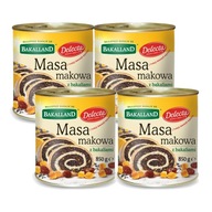 Maková hmota so sušeným ovocím BAKALLAND 4x 850 g