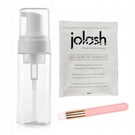 Šampón na mihalnice Jolash + 60ml penová fľaštička + Ružová kefka Šampón na mihalnice Jolash + 60ml penová fľaštička + Ružová kefka