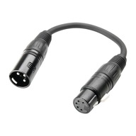 DMX adaptér 3-pinový na 5-pinový adaptér DHM 0020 DMX adaptér 3-pinový na 5-pinový adaptér DHM 0020