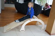 Montessori drevené hojdačka, šmykľavka pre deti, pevná, lakovaná PL