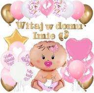 BALÓNKY uvítací set VITAJTE HOME banner NÁZOV BALÓNKY uvítací set VITAJTE HOME banner NÁZOV