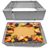 RANT, NASTAVITEĽNÁ OBDŽNÍKOVÁ FORMA, 6CM TORTA DAŽĎ RANT, NASTAVITEĽNÁ OBDŽNÍKOVÁ FORMA, 6CM TORTA DAŽĎ