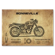 Triumph Bonneville T120 kovový plagát darček L Triumph Bonneville T120 kovový plagát darček L