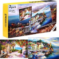 Dvojité puzzle 1000 + 500 2-balenie jachtovej krajiny Dvojité puzzle 1000 + 500 2-balenie jachtovej krajiny