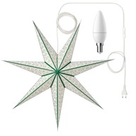 IKEA STRALA - ZÁVISNÁ LAMPA HVIEZDA V LISTE 90 CM IKEA STRALA - ZÁVISNÁ LAMPA HVIEZDA V LISTE 90 CM