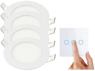Sada Halogénová stropná LED 6W 4x + vypínač Sada Halogénová stropná LED 6W 4x + vypínač