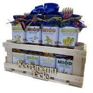 Darček pre otca Medová sada 8x250g Deň otcov Darček pre otca Medová sada 8x250g Deň otcov