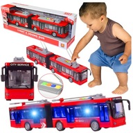 VEĽKÝ MESTSKÝ AUTOBUS Kĺbový TROLEJBUS LED Otváracie dvere zvukového pohonu VEĽKÝ MESTSKÝ AUTOBUS Kĺbový TROLEJBUS LED Otváracie dvere zvukového pohonu