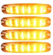 4x VÝSTRAŽNÉ LAMPY 6 LED STROBESKOPY 12V 24V 4x VÝSTRAŽNÉ LAMPY 6 LED STROBESKOPY 12V 24V