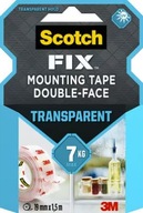 Montážna páska Scotch-Fix 19 mm x 1,5 m, priehľadná, obojstranná pre vnútorné použitie Montážna páska Scotch-Fix 19 mm x 1,5 m, priehľadná, obojstranná pre vnútorné použitie