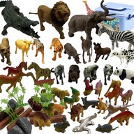 ZVIERATKA FÓRKY VEĽKÁ SADA ZVIERATKÁ ZOO SAFARI FARMA 58 ks + KRABIČKA