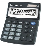 Vektorová kancelárska kalkulačka VC-812 Vektorová kancelárska kalkulačka VC-812