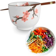 Miska s paličkami na rezancovú polievku soba sakura Miska s paličkami na rezancovú polievku soba sakura