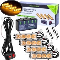 4x STROBOSKOPICKÁ LED LAMPA ORANŽOVÁ POMOC ŤAHÁKA 12V ROAKER S DIAĽKOVÝM OVLÁDANÍM 4x STROBOSKOPICKÁ LED LAMPA ORANŽOVÁ POMOC ŤAHÁKA 12V ROAKER S DIAĽKOVÝM OVLÁDANÍM