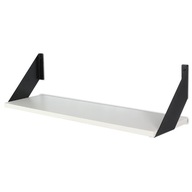 SÚPRAVA NÁSTENNEJ POLICE, BIELA 70CM A DVA ČIERNE LOFTOVÉ KONZOLY SÚPRAVA NÁSTENNEJ POLICE, BIELA 70CM A DVA ČIERNE LOFTOVÉ KONZOLY